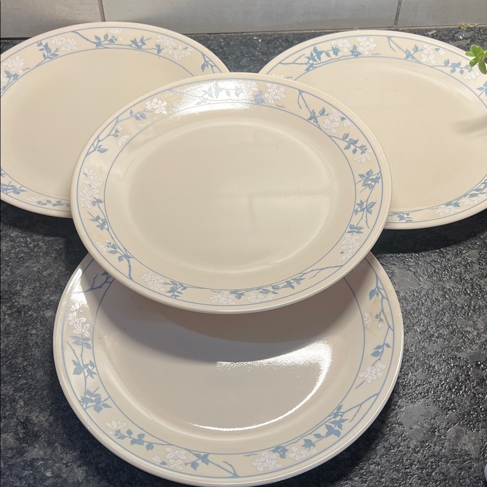 Corelle 10” Set of 4 Dinner Plates. FIRST OF SPRING. Like new